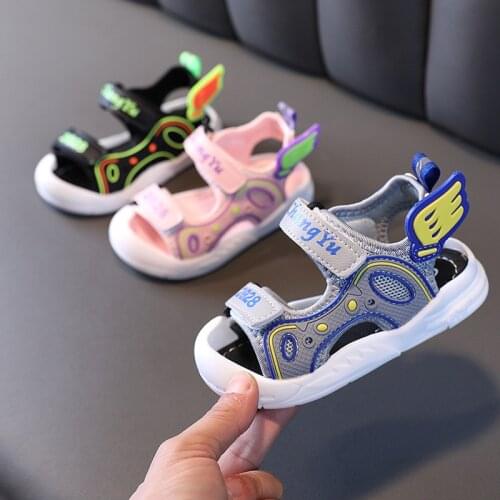 2021 Summer New Fashion Wing Design Kids Sandals Boys Girls Children Sandals Soft Sole Light Sandals Beach Shoes 2-10Year