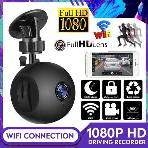 360° Rotatable Mini Hidden Car DVR Recorder 1080P Detector WIFI USB Dashcam Automobile Registrar G-Sensor Parking Monitor Camera