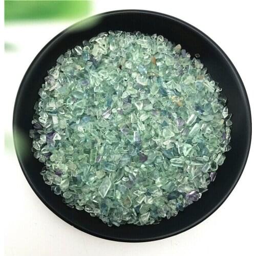 50g 2-4mm Natural Green Fluorite Crystal Quartz Gravels Tumbled Healing Natural Stones and crystals