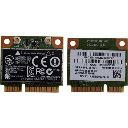 Bluetooth Wireless Mini PCIE Card 802.11bgn 655795-001 654825-001 AR5B225 for hp Dropship