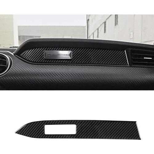 Compatible with Carbon Fiber Interior Car Dashboard Decoration Strip Center Console for Ford Mustang 2015-2020