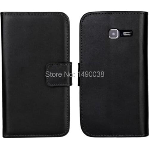 For Samsung Galaxy Trend Duos II S7572 Genuine Leather Wallet Case with Card Slot Phone Bag Free Shipment