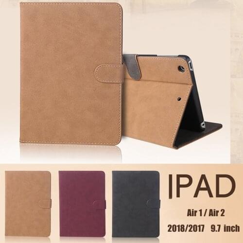 Coolaxy Cover For iPad Air 1/2 Case Auto Wake Function Case For iPad 2018 2017 9.7 Scrub PU Leather Smart Case For iPad Air 2