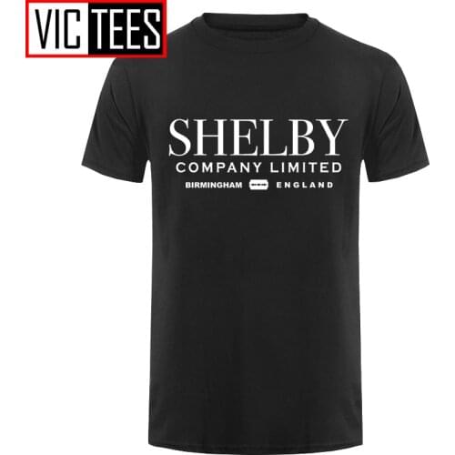 Men Shelby Company Limited Inspired by Peaky Blinders Printed T-Shirts Top Tee Humor Crewneck Tee Shirts Black Style