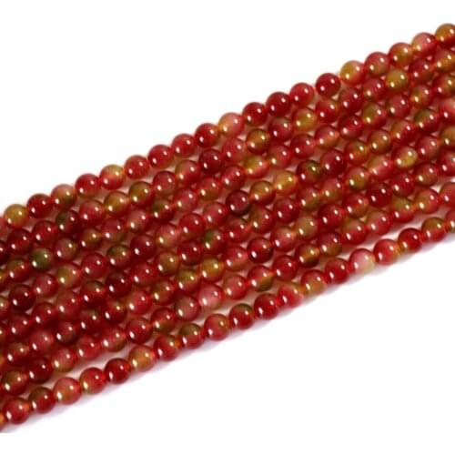 Pretty multicolour Tourmaline 4mm 6mm 8mm 10mm 12mm round smooth beads 15 inches B32