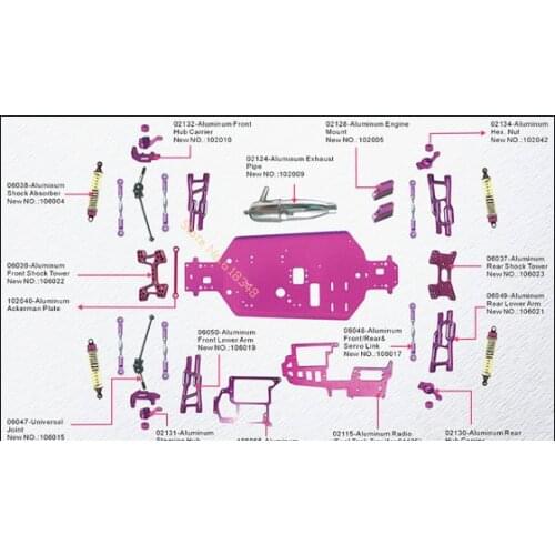 HSP 1/10 Upgrade Kits Parts Accessories For Off Road Buggy Warhead 94106 Nitro Power Baja RC 4WD Car CNC