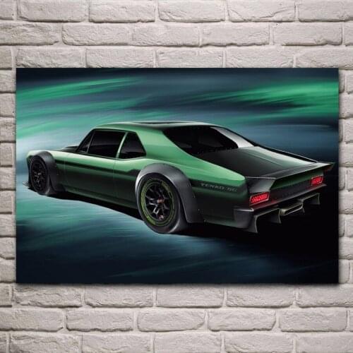 Art Cougar 1970 Nova Vehicles Classics sports car artwork living room decor home wall art decor wood frame fabric posters ME120