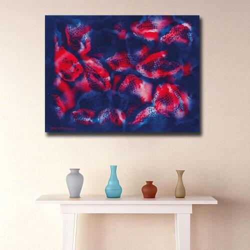 Print Oil Painting Wall painting yayoi kusama mackerel sky at sunset Home Decorative Wall Art Picture For Living Room painting