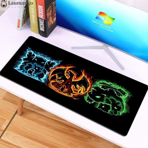 Anime Mouse Pad Speed Desk-Pad Protector Game Gaming Office-Work Large Waterproof Extra-Big Pokemon costom Keyboard mat desk mat