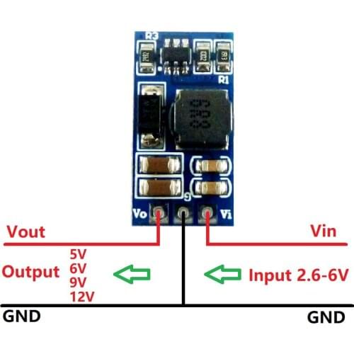 7W mini DC DC Boost Step-up Converter 2.6-5.5V to 5V 6V 9V 12V Voltage Regulator Module for LED Motor