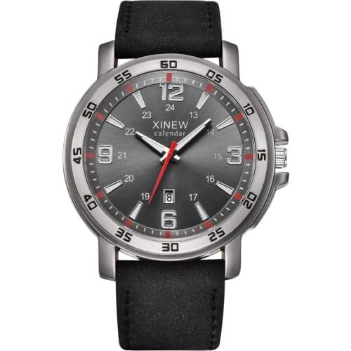 Top Famous Luxury Brand Watches Mens Leather Band Date Quartz Wrist Watch Men Business Gifts Big Watch Montres de Marque de Luxe