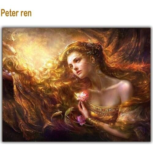 Peter ren Diamond Painting Cross Stitch kit Diamond embroidery Miss Dragon square drill Mosaic Rhinestone Pictures full coverage