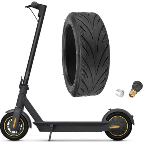 Wanda 60/70-6.5 Inflatable Rubber Tubeless Tire with Valve for Xiaomi Ninebot G30 Max Electric Scooters/10 Inch Thickened Tyres