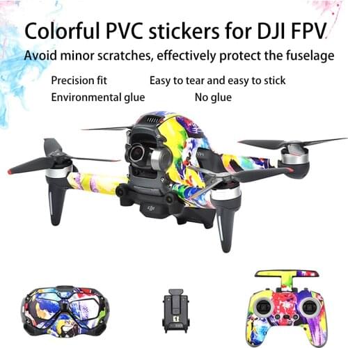 DJI Drone Stickers Crossing Machine Color Sticker VR Glasses Waterproof Film Sunscreen PVC Protective Film For FPV Accessories