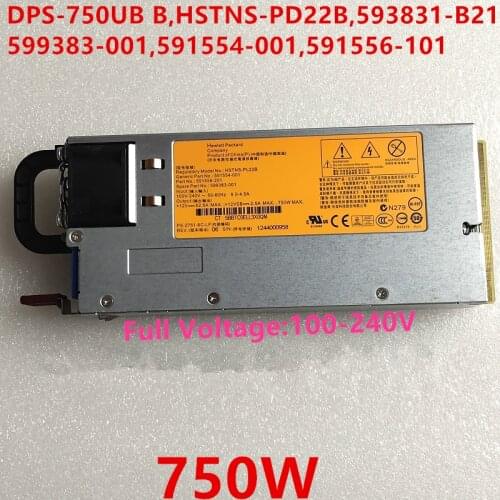 New Original PSU For HP 350 360 380 G6 G7 750W Power Supply DPS-750UB B HSTNS-PL22B HSTNS-PL22B 593831-B21 599383-001 591556-101