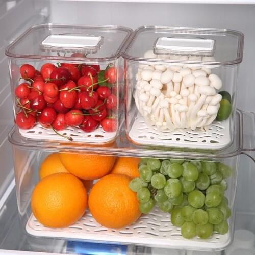 Kitchen Fridge Storage Organizer Food Storage Container Case Reusable Vegetable Fruit Storage Container Egg Holder Fridge Bins