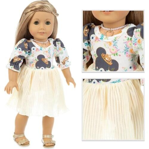 Cream-coloured Dress Clothes fits for 18" American Girl doll alexander,girls dolls