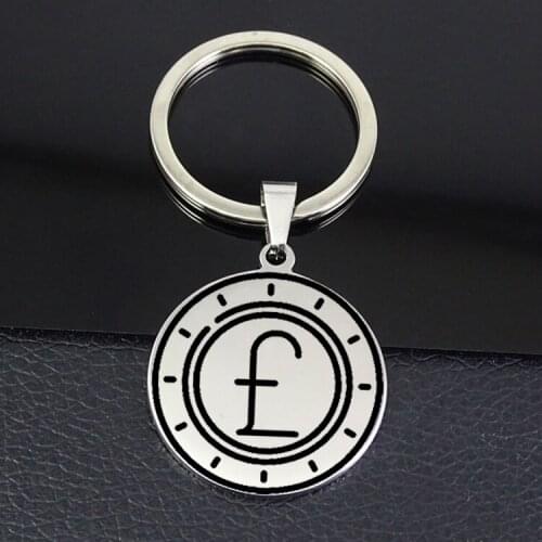 Drop Shipping Symbol Disc Keychain Stainless Steel Keychains Jewelry for Men and Women YP7482