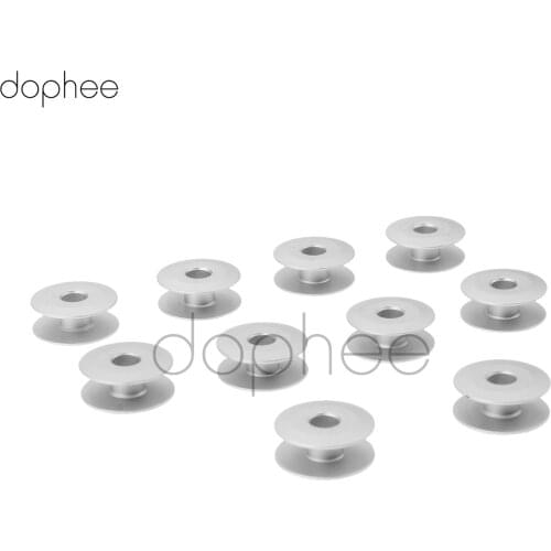 Dophee 20pcs/lot 21mm Empty Aluminum Bobbin Industrial Sewing Accessories Lockstitch Sewing Machine Bobbin