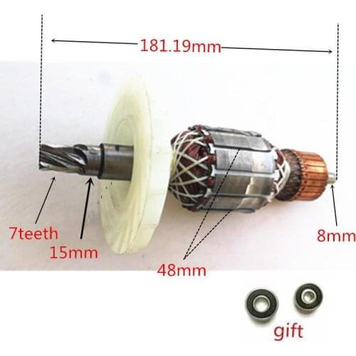AC220-240V 7 Teeth Armature Replace for HILTI TE70 TE-70 TE70 02 TE7002 ROTOR Achor Motor