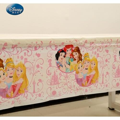 Princess Cartoon Theme beautiful Tablecloth Tablecover Kids Favor Happy Birthday Party Supplies Decoration 1.35*2.2m