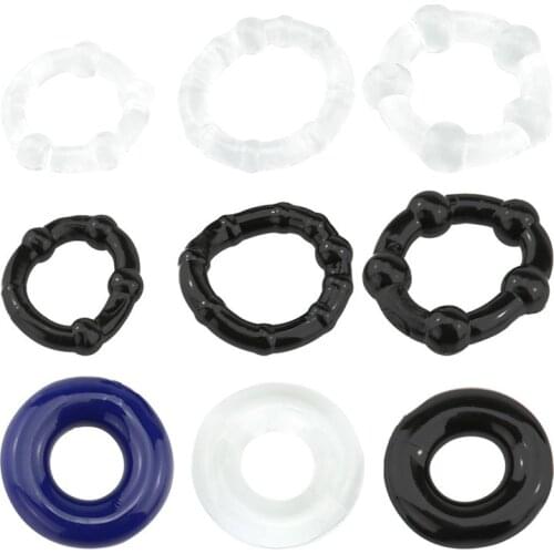 Silicone Cock Ring Penis Rings Penile Erection Lock Semen Dick Ejaculation Delay Cockring Sex Toys For Men Testicles Adults