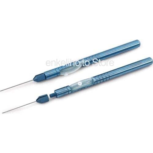 Titanium Ophthalmic Flute Needle Straight (Flushing) with Silicone Tube 20G23G Ophthalmic Microscope
