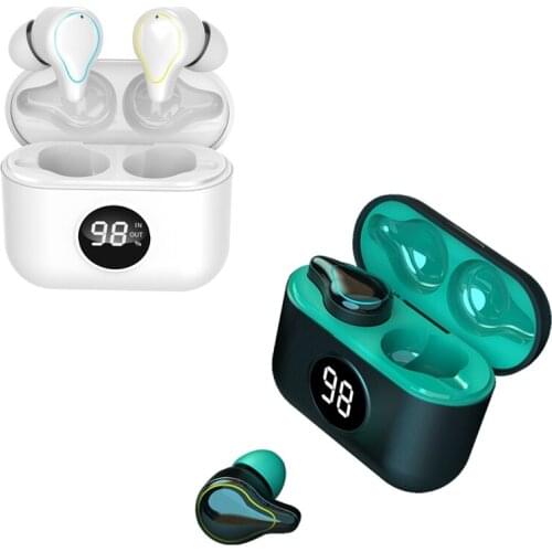 TWS Earphone Bluetooth 5.1 Sports Waterproof Headset Touch Control HiFi Earbuds Headset with Digital Display Charging Box