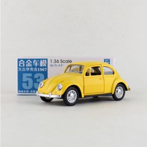 High simulation 1: 36 Beetle 1967 alloy pull back car model.Classic childrens toys in original packaging,free shipping