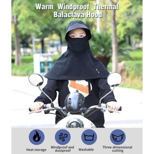 WEST BIKING winter with brim cape hood wool windproof motorcycle riding warm collar mask sunscreen mask