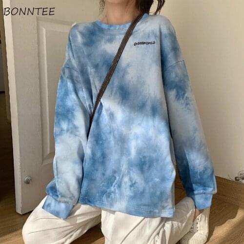 No Hat Hoodies Women Chic New Fall Harajuku Korean Loose O-neck All-match Harajuku Womens Sweatshirt Regular Basic Ladies Hoodie