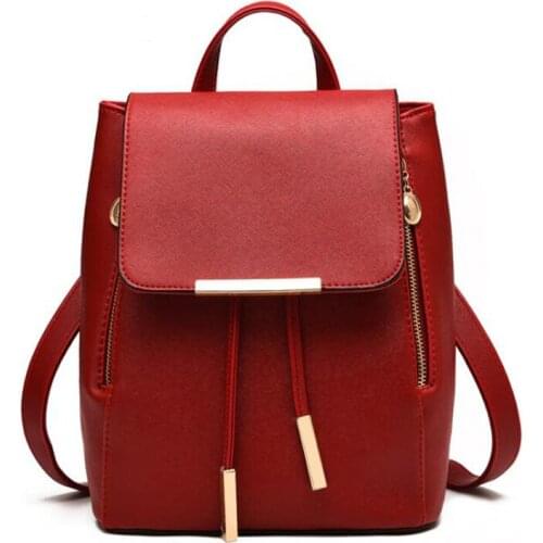 Women backpacks waterproof bags PU leather students school bags female double shoulder bags high quality girl backpack 11 color