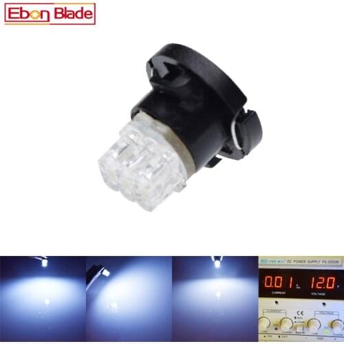 1Pcs Car Lights T4.7 LED White Auto Interior Dashboard Instrument Light Bulbs 12V Cluster Gauges Panel Warning Wedge Lamp