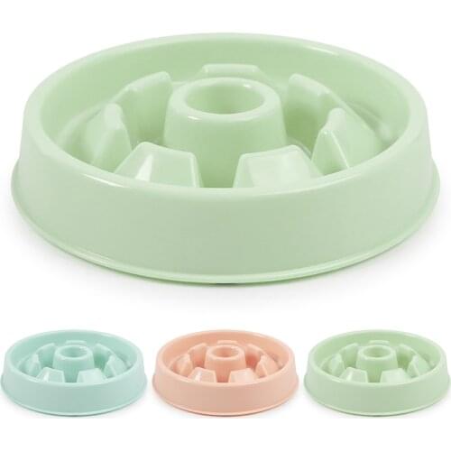 1pc Creative Candy Color Pet Bowl Anti-Gulping Non-Slip Pet Slow Feeder Pet Feeding Bowl For Cat Dog Pet Feeding Supplies