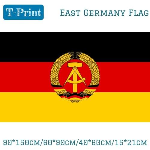 2pcs Flag 90*150cm/60*90cm/40*60cm/15*21cm German Democratic Republic GDR GDR Flag East Germany Banner 3x5ft