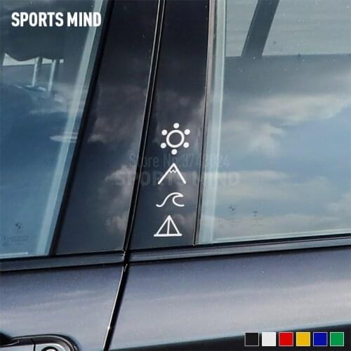 3 x Adventure Travel Mountains Car Styling For Fiat BMW Honda Toyota Saab Audi Ford Mazda Kia Opel Lada Exterior Accessories