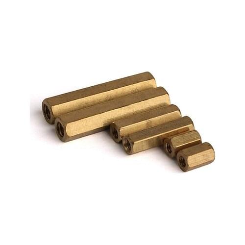 50pcs M2.5 Female Hex Screw Brass PCB Standoffs Hexagonal Spacers