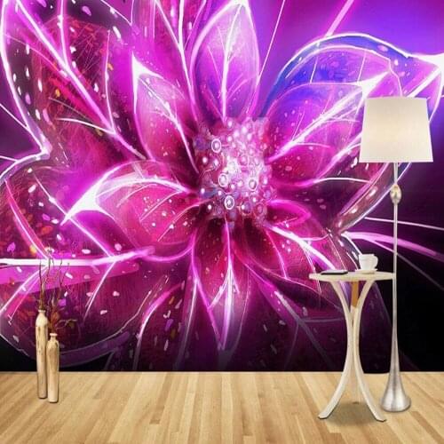 Milofi custom large wallpaper mural European modern abstract flower curve living room bedroom background wallpaper mural