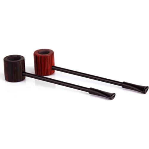 Ebony Wood Pipes Popeye Portable Creative Smoking Pipe Herb Tobacco Pipe Narguile Grinder Smoke Cigarette Holder