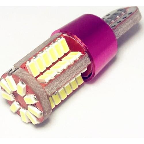 For 100x T10 led W5W 194 Canbus OBC SMD 57 White Car Bulb LED Light Chips Interior Map Read Door License Plate Auto lamps 12V