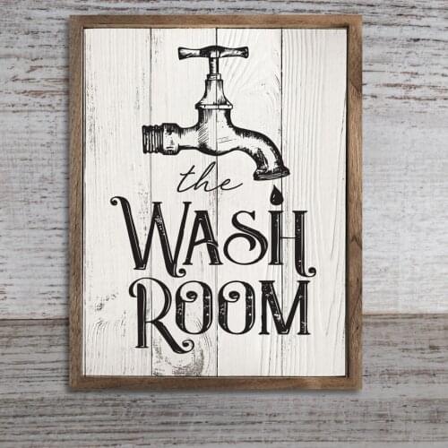 Wc Bathroom Decor Quote Canvas Painting Washroom Save Water Picture On Loft Posters and Prints for Living Room Frameless