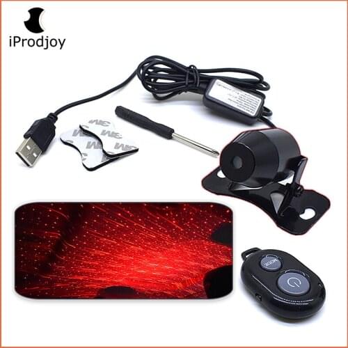 Star meteor Laser Projector Starry Sky Car Interior Lighting Decorations Mini LED Automobile USB Remote Control RGB Flash Music