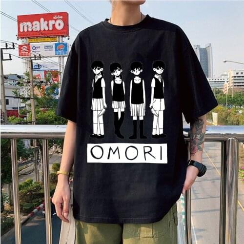 Hot Sale Fashion Tee Tops Trend Couple T-shirts Omori Print Unique T-shirts Oversized Unisex Classic High Quality Style Tshirts