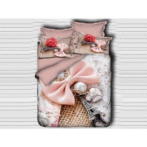 Best Class Digital Printed 3d Single Personality Duvet cover set Bow Tie