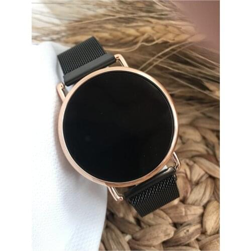 Male Black Magnet Cord Wrist watch
