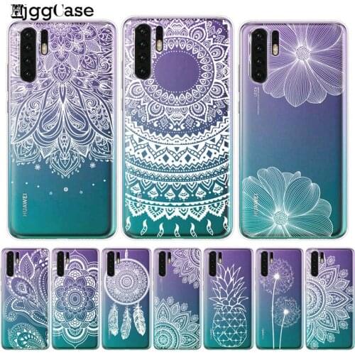 Retro Mandala Flower Soft Silicone Cover Clear Phone Case Fundas Coque For Huawei P20 P10 P30 Mate 10 20 Lite Pro P9 Lite 2017