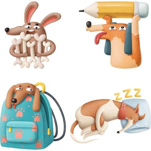 Three Ratels CM3 Daily stickers for funny foodie dogs Restaurant fun stickers refrigerator kitchen decals childrens gift sticke