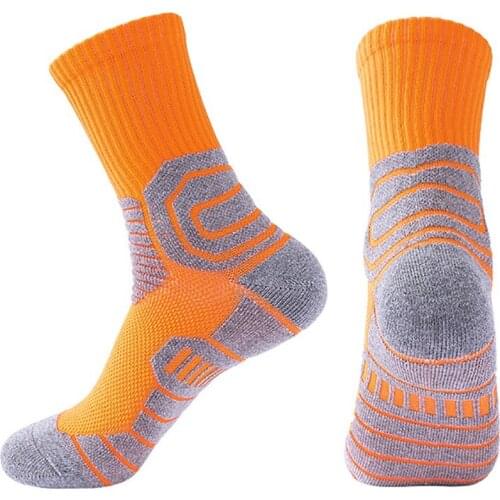 Unisex Cycling Socks Knee High Compression Socks Men Running Socks Breathable Sweat Absorbent Sports Basketball Socks