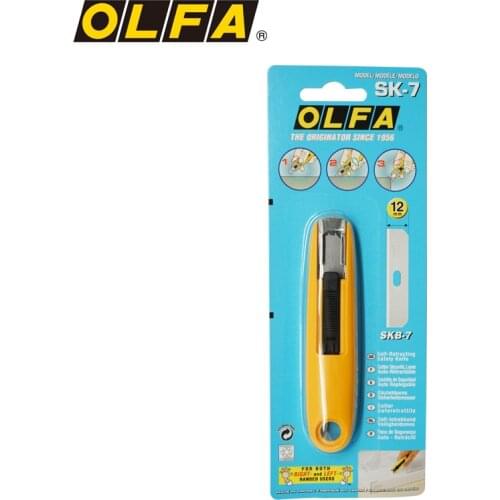 OLFA imported from Japan automatic retractable safe compact and convenient work cutting unboxing knife SK-7