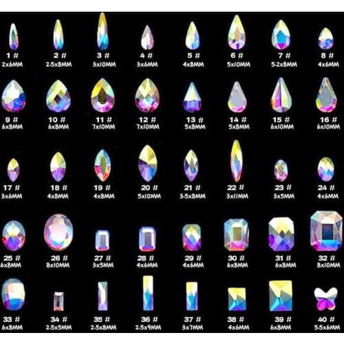 Wholesale Flatback 110 Style Shape Nail Rhinestones Glitter Crystal AB Color For Nail art accessories